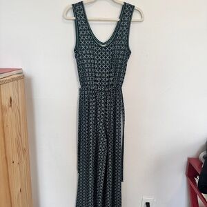 Elegant Green Patterned Romper